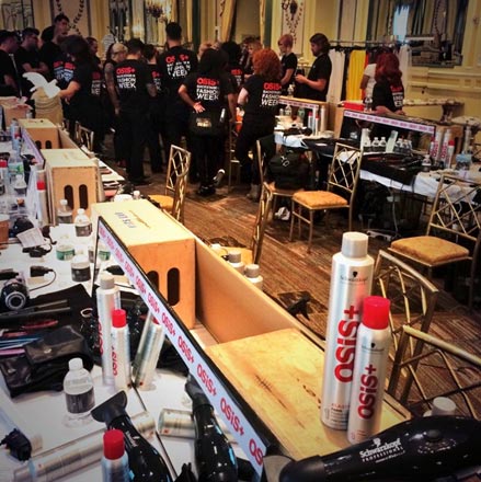 NYFW osis skp backstage hair tb