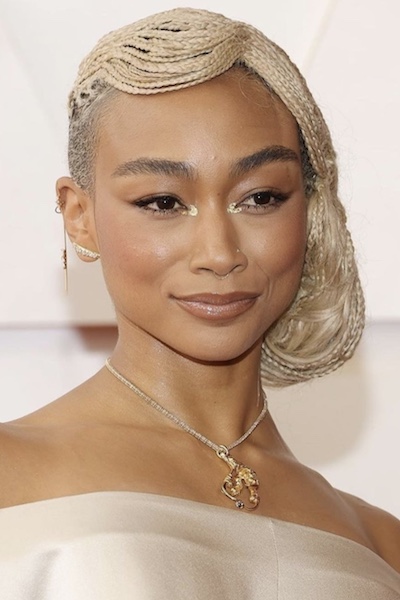 Tati Gabrielle's Braided Bob at the 2022 Oscars